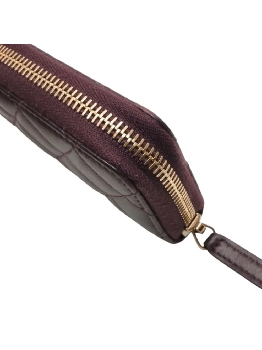 Chanel Classic Zip Coin Purse CC Logo Lambskin Purple